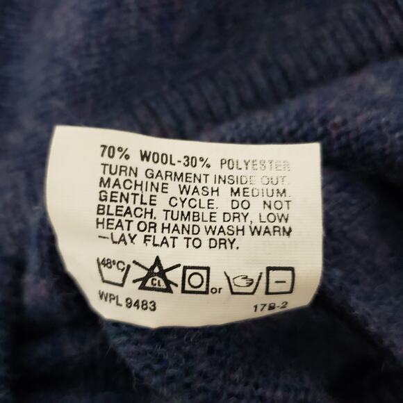 Vintage Robert Bruce Union Made in USA V-neck Sweater Wool Blend M/L - Picture 11 of 11